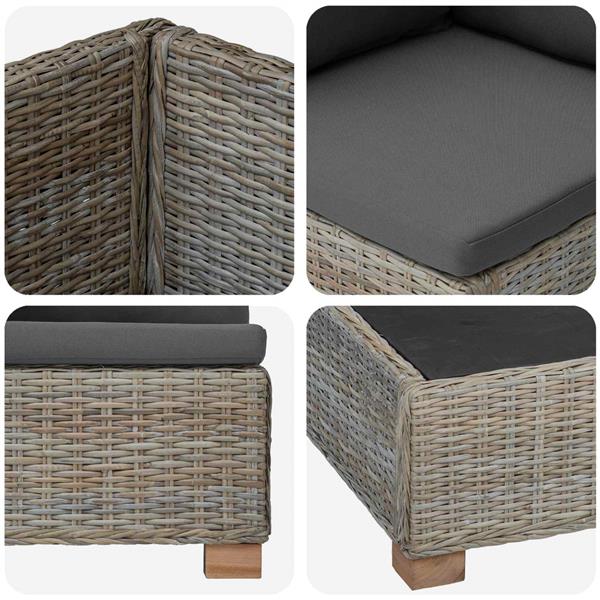 Grote foto vidaxl hoekbank met kussens gendt natuurlijk rattan kubu grijs tuin en terras tuinmeubelen