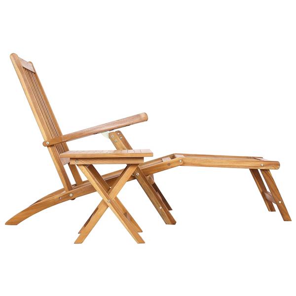 Grote foto vidaxl vouwstoel met tafel naturel massief teakhout tuin en terras tuinmeubelen