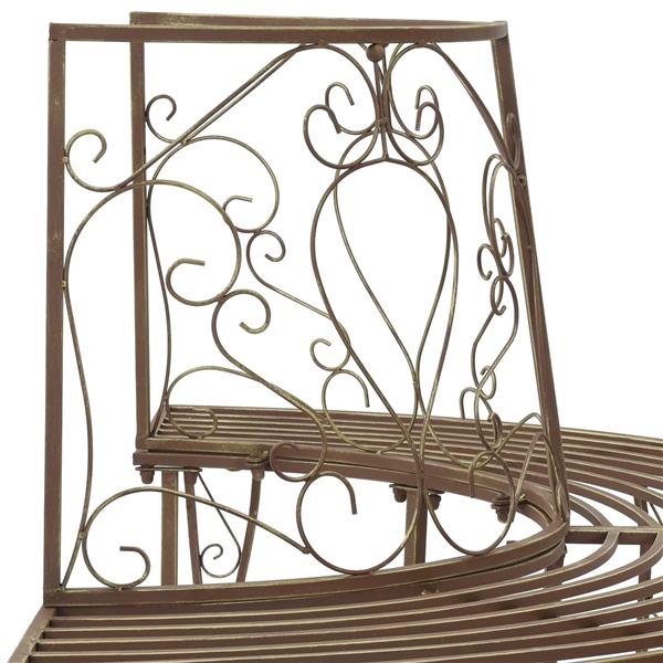 Grote foto vidaxl boom bank 4 aantal zitplaatsen 160 x 80 x 89 cm staal tuin en terras tuinmeubelen
