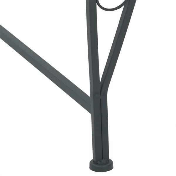 Grote foto vidaxl boom bank 4 aantal zitplaatsen 160 x 80 x 89 cm staal tuin en terras tuinmeubelen