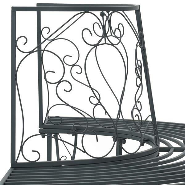 Grote foto vidaxl boom bank 4 aantal zitplaatsen 160 x 80 x 89 cm staal tuin en terras tuinmeubelen