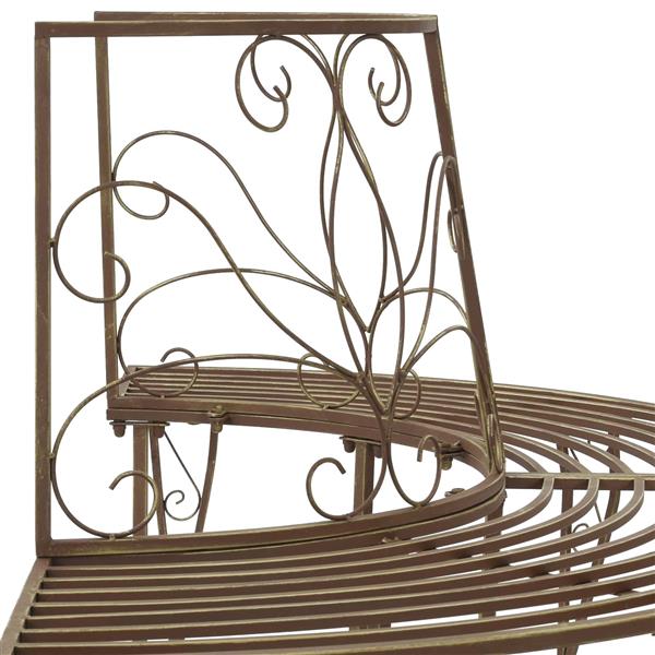 Grote foto vidaxl boom bank 4 aantal zitplaatsen 160 x 80 x 89 cm staal tuin en terras tuinmeubelen