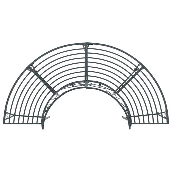 Grote foto vidaxl boom bank 4 aantal zitplaatsen 160 x 80 x 89 cm staal tuin en terras tuinmeubelen