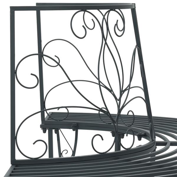 Grote foto vidaxl boom bank 4 aantal zitplaatsen 160 x 80 x 89 cm staal tuin en terras tuinmeubelen