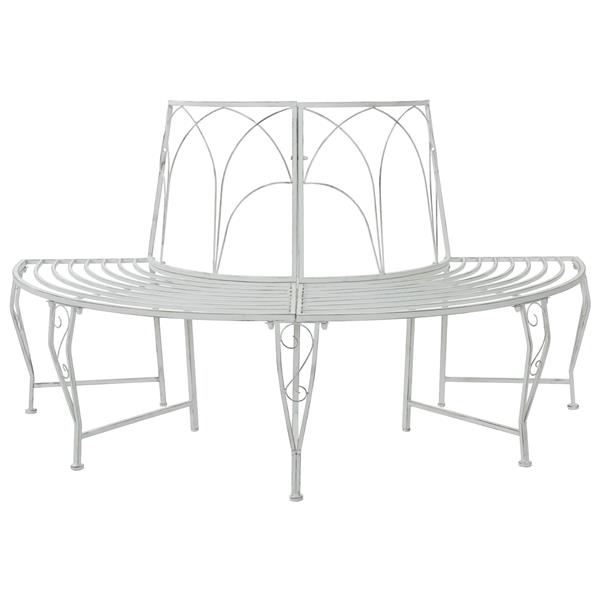 Grote foto vidaxl boom bank 4 aantal zitplaatsen 160 x 80 x 89 cm staal tuin en terras tuinmeubelen