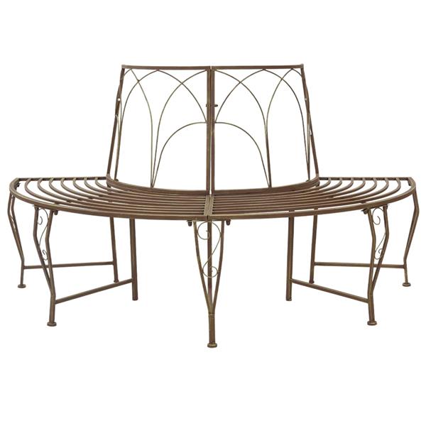 Grote foto vidaxl boom bank 4 aantal zitplaatsen 160 x 80 x 89 cm staal tuin en terras tuinmeubelen