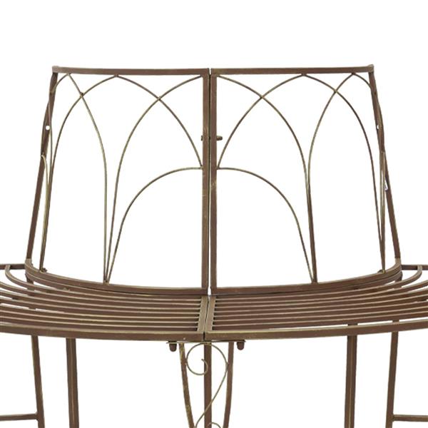 Grote foto vidaxl boom bank 4 aantal zitplaatsen 160 x 80 x 89 cm staal tuin en terras tuinmeubelen