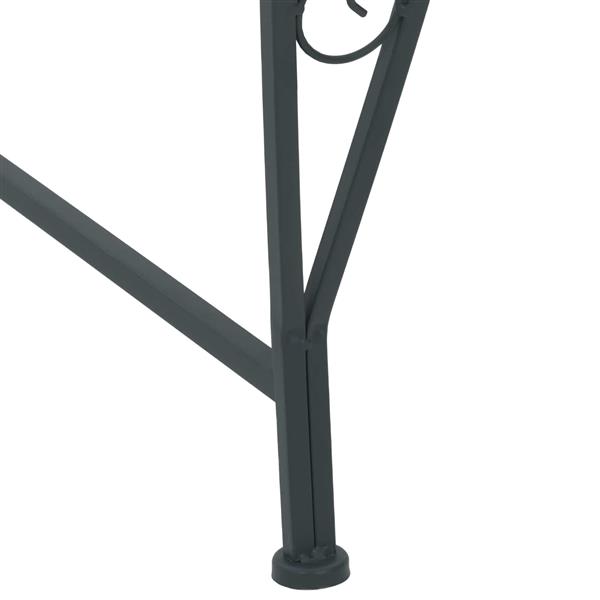 Grote foto vidaxl boom bank 4 aantal zitplaatsen 160 x 80 x 89 cm staal tuin en terras tuinmeubelen