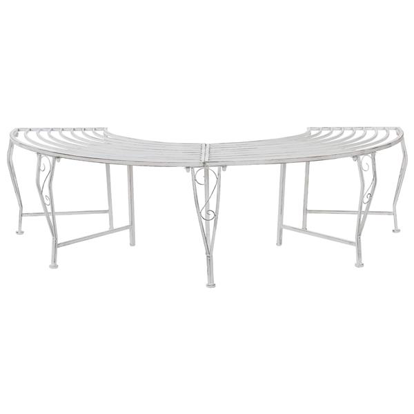 Grote foto vidaxl boom bank 4 aantal zitplaatsen 160 x 80 x 44 cm staal tuin en terras tuinmeubelen