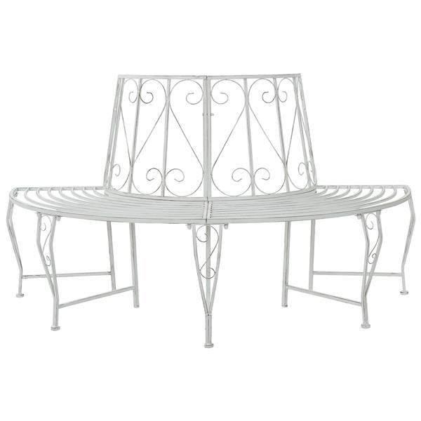 Grote foto vidaxl boom bank 4 aantal zitplaatsen 160 x 80 x 89 cm staal tuin en terras tuinmeubelen