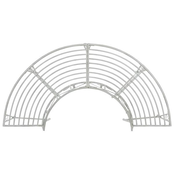 Grote foto vidaxl boom bank 4 aantal zitplaatsen 160 x 80 x 89 cm staal tuin en terras tuinmeubelen