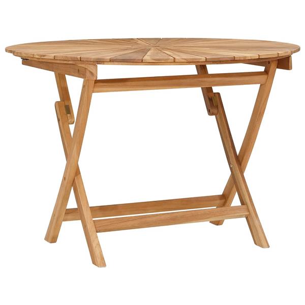 Grote foto vidaxl vouw tuin tafel naturel 110 x 75 cm massief teakhout tuin en terras tuinmeubelen