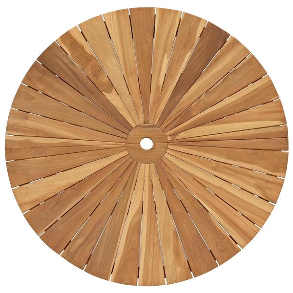 Grote foto vidaxl vouw tuin tafel naturel 110 x 75 cm massief teakhout tuin en terras tuinmeubelen