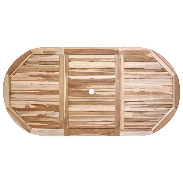 Grote foto vidaxl inklapbare tuintafel naturel 160 x 80 x 76 cm massief teakhout tuin en terras tuinmeubelen
