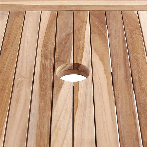 Grote foto vidaxl inklapbare tuintafel naturel 160 x 80 x 76 cm massief teakhout tuin en terras tuinmeubelen