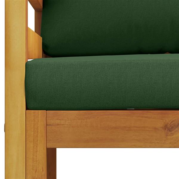 Grote foto vidaxl modulaire fauteuil met kussens 100 polyester massief acacia tuin en terras tuinmeubelen