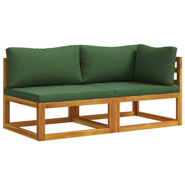 Grote foto vidaxl 2 st modulaire bankset met kussens tuin en terras tuinmeubelen