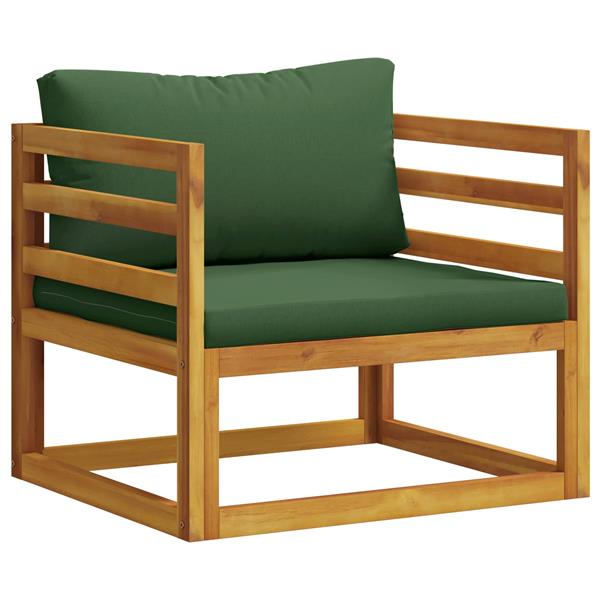 Grote foto vidaxl 3 st modulaire bankset met kussens tuin en terras tuinmeubelen
