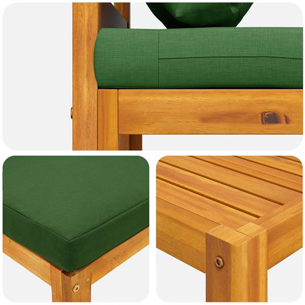 Grote foto vidaxl 3 st modulaire bankset met kussens tuin en terras tuinmeubelen