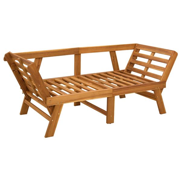 Grote foto vidaxl 3 in 1 tuinbank met kussens massief acaciahout taupe tuin en terras tuinmeubelen