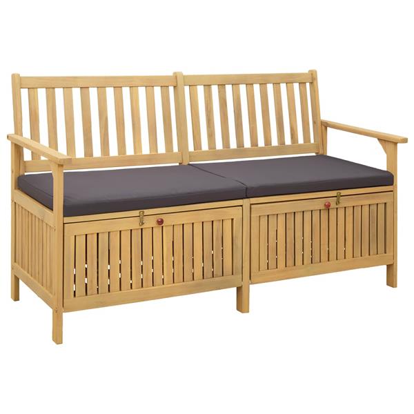 Grote foto vidaxl opslagbank 2 seater 148 x 63 x 84 cm rechthoekig tuin en terras tuinmeubelen