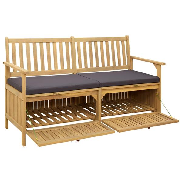 Grote foto vidaxl opslagbank 2 seater 148 x 63 x 84 cm rechthoekig tuin en terras tuinmeubelen