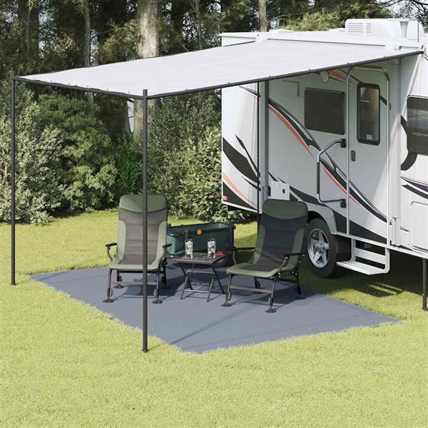 Grote foto vidaxl tenttapijt blauw en grijs 400 x 250 cm polyetheen caravans en kamperen tenten