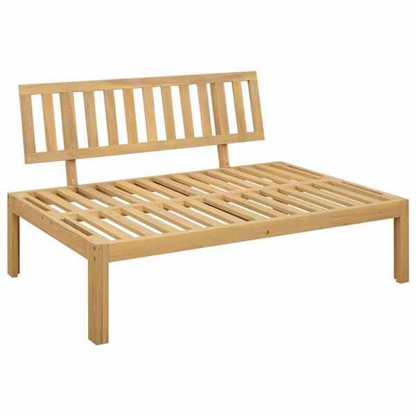 Grote foto vidaxl midden sofaset licht acacia en cr me wit acaciahout tuin en terras tuinmeubelen