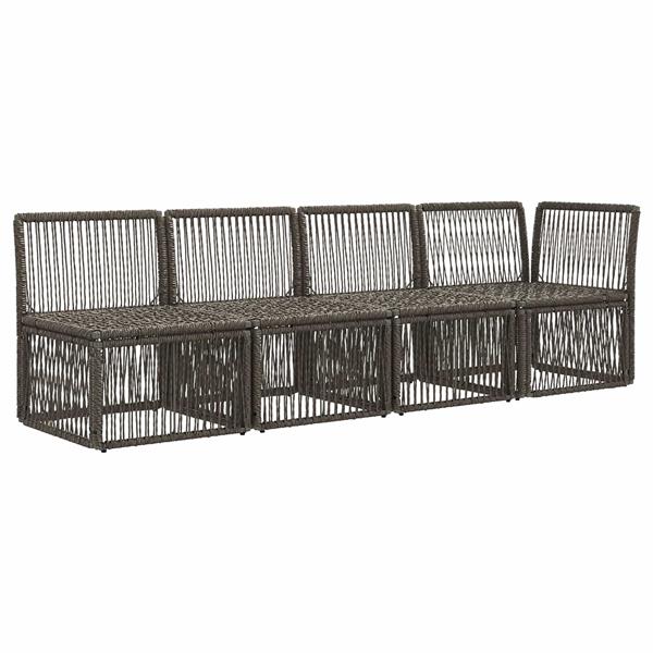Grote foto vidaxl 4 zits sofa met linkerarm 4 st 4 aantal zitplaatsen grijs tuin en terras tuinmeubelen