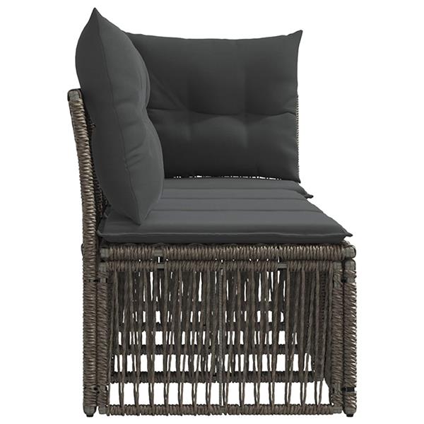 Grote foto vidaxl 4 zits sofa met linkerarm 4 st 4 aantal zitplaatsen grijs tuin en terras tuinmeubelen