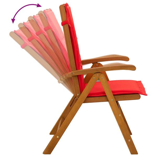 Grote foto vidaxl recliner tuinstoelen 3 st naturel massief acaciahout tuin en terras tuinmeubelen