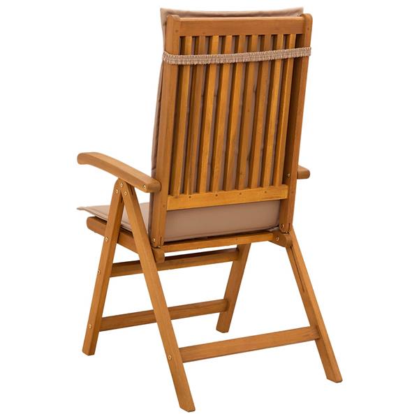Grote foto vidaxl recliner tuinstoelen 3 st naturel massief acaciahout tuin en terras tuinmeubelen