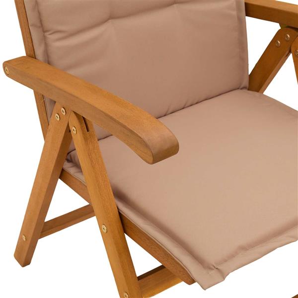 Grote foto vidaxl recliner tuinstoelen 3 st naturel massief acaciahout tuin en terras tuinmeubelen