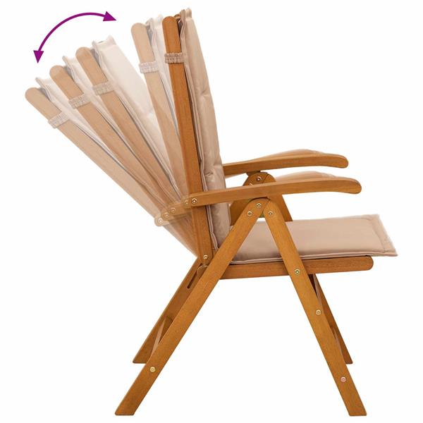 Grote foto vidaxl recliner tuinstoelen 3 st naturel massief acaciahout tuin en terras tuinmeubelen