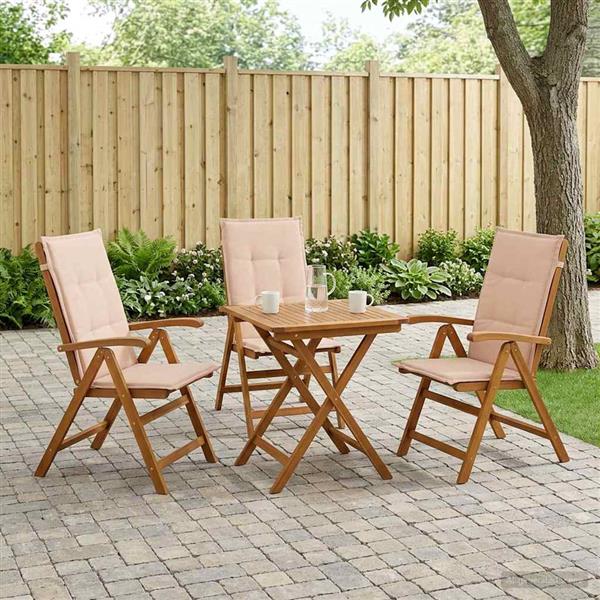 Grote foto vidaxl recliner tuinstoelen 3 st naturel massief acaciahout tuin en terras tuinmeubelen