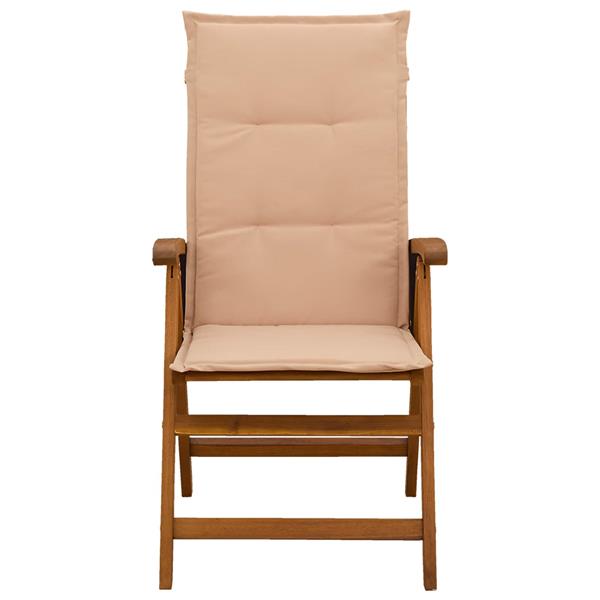Grote foto vidaxl recliner tuinstoelen 3 st naturel massief acaciahout tuin en terras tuinmeubelen