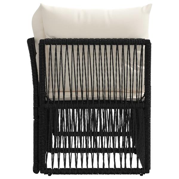 Grote foto vidaxl tuinbank 2 aantal zitplaatsen zwart poly rattan tuin en terras tuinmeubelen