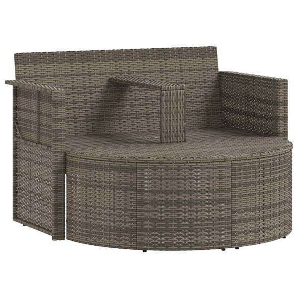 Grote foto vidaxl tuinbank 8 st poly rattan grijs en marineblauw tuin en terras tuinmeubelen