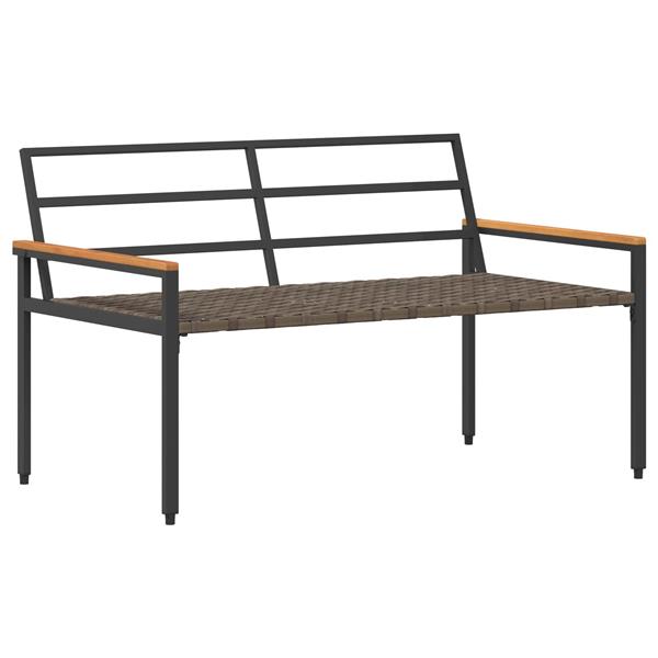 Grote foto vidaxl tuinbank 2 seater 116 x 67 5 x 72 cm poly rattan donkergrijs tuin en terras tuinmeubelen