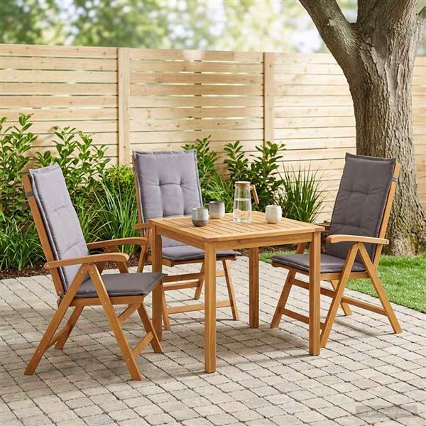 Grote foto vidaxl recliner tuinstoelen 3 st naturel massief acaciahout tuin en terras tuinmeubelen