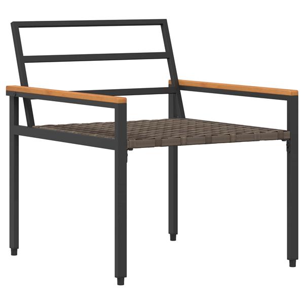 Grote foto vidaxl tuinmeubelset 3 st donkergrijs poly rattan tuin en terras tuinmeubelen