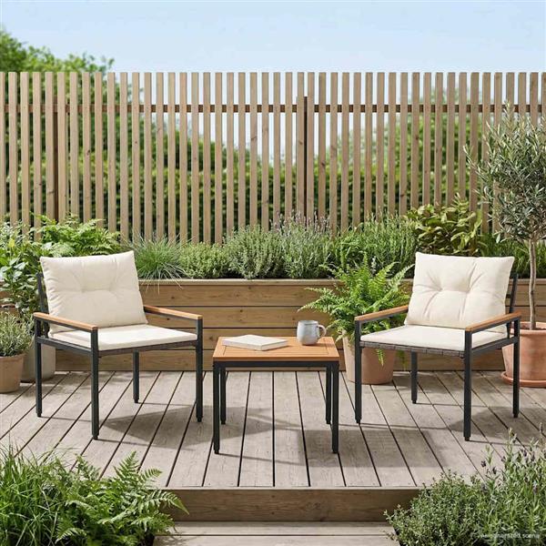 Grote foto vidaxl tuinmeubelset 3 st cr mewit poly rattan tuin en terras tuinmeubelen