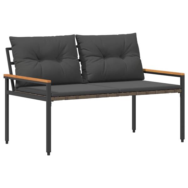 Grote foto vidaxl tuinmeubelset 4 st donkergrijs poly rattan tuin en terras tuinmeubelen