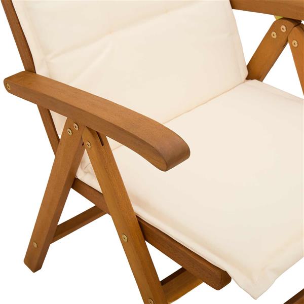 Grote foto vidaxl recliner tuinstoelen 3 st naturel massief acaciahout tuin en terras tuinmeubelen
