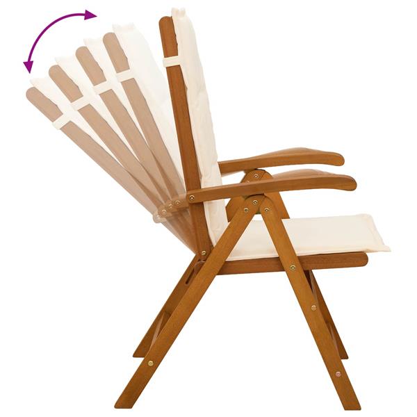 Grote foto vidaxl recliner tuinstoelen 3 st naturel massief acaciahout tuin en terras tuinmeubelen