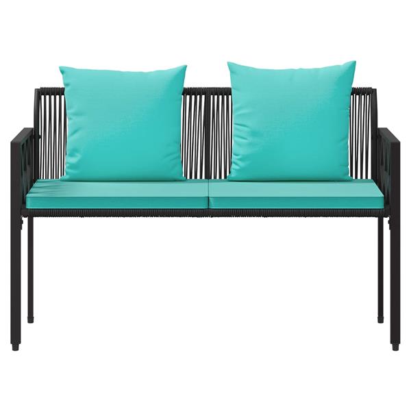 Grote foto vidaxl buitenbanken 2 seater 116 x 56 x 75 cm poly rattan tuin en terras tuinmeubelen