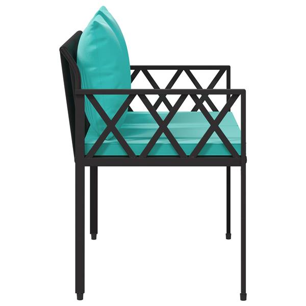 Grote foto vidaxl buitenbanken 2 seater 116 x 56 x 75 cm poly rattan tuin en terras tuinmeubelen