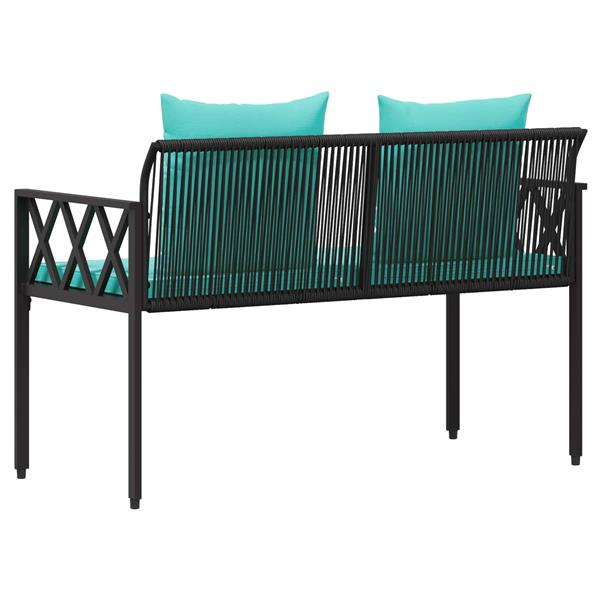 Grote foto vidaxl buitenbanken 2 seater 116 x 56 x 75 cm poly rattan tuin en terras tuinmeubelen