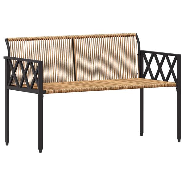 Grote foto vidaxl buitenbanken 2 seater 116 x 56 x 75 cm poly rattan tuin en terras tuinmeubelen