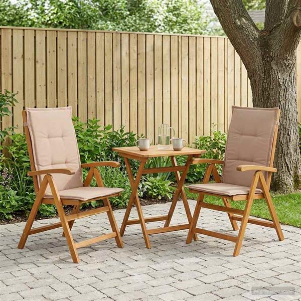 Grote foto vidaxl recliner tuinstoelen 2 st naturel massief acaciahout tuin en terras tuinmeubelen